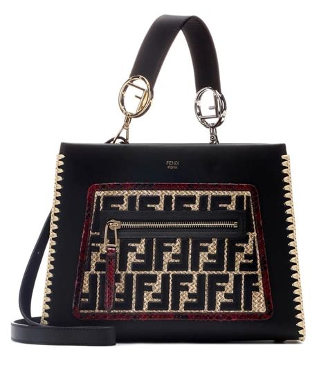 fendi runaway leather shoulder bag|fendi grey handbags.